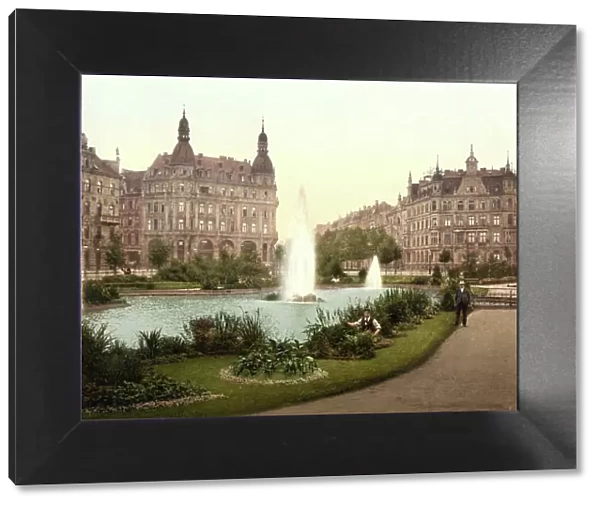 The German Ring in Cologne, North Rhine-Westphalia, Germany, Historic, digitally restored reproduction of a photochromic print from the 1890s