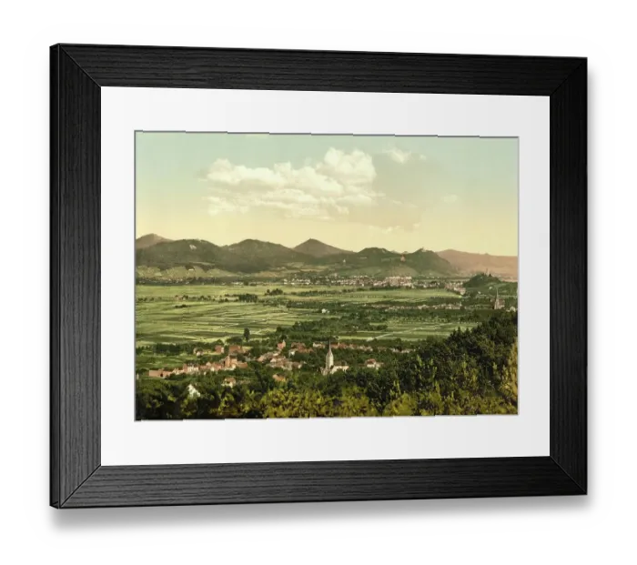 Framed Print : The Siebengebirge, low mountain range in North Rhine-Westphalia, Germany, Historic, digitally restored reproduction of a photochrome print from the 1890s Framed Print : The Siebengebirge, low mountain range in North Rhine-Westphalia, Germany, Historic, digitally restored reproduction of a photochrome print from the 1890s