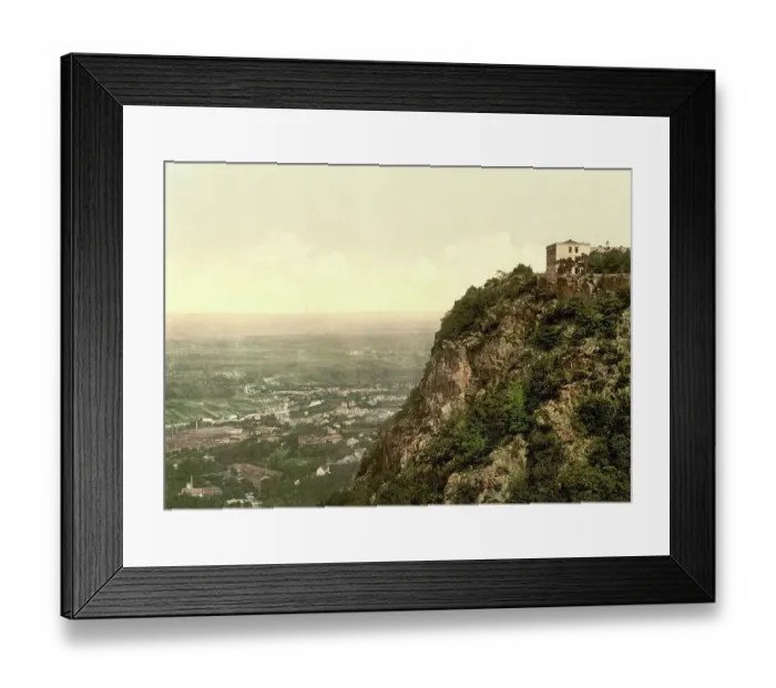 Framed Print : Thale and the Hexentanzplatz near Bodetal in the Harz Mountains, Saxony-Anhalt, Germany, Historic, Photochrome print from the 1890s Framed Print : Thale and the Hexentanzplatz near Bodetal in the Harz Mountains, Saxony-Anhalt, Germany, Historic, Photochrome print from the 1890s