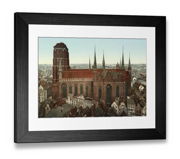 Framed Print : St. Mary's Church in Gdansk, formerly Germany, now Gdansk in Poland, Germany, Historic, digitally restored reproduction of a photochrome print from the 1890s Framed Print : St. Mary's Church in Gdansk, formerly Germany, now Gdansk in Poland, Germany, Historic, digitally restored reproduction of a photochrome print from the 1890s