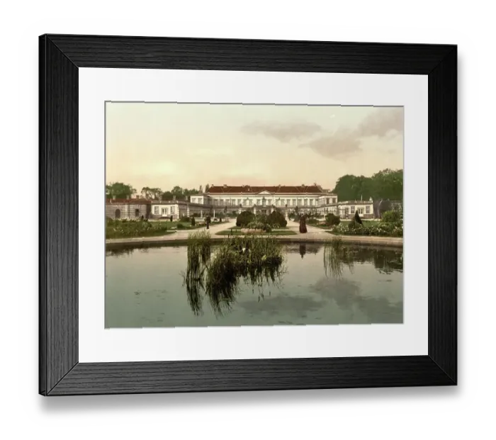 Framed Print : Herrenhausen Palace in Hanover, Lower Saxony, Germany, Historical, photochrome print from the 1890s Framed Print : Herrenhausen Palace in Hanover, Lower Saxony, Germany, Historical, photochrome print from the 1890s