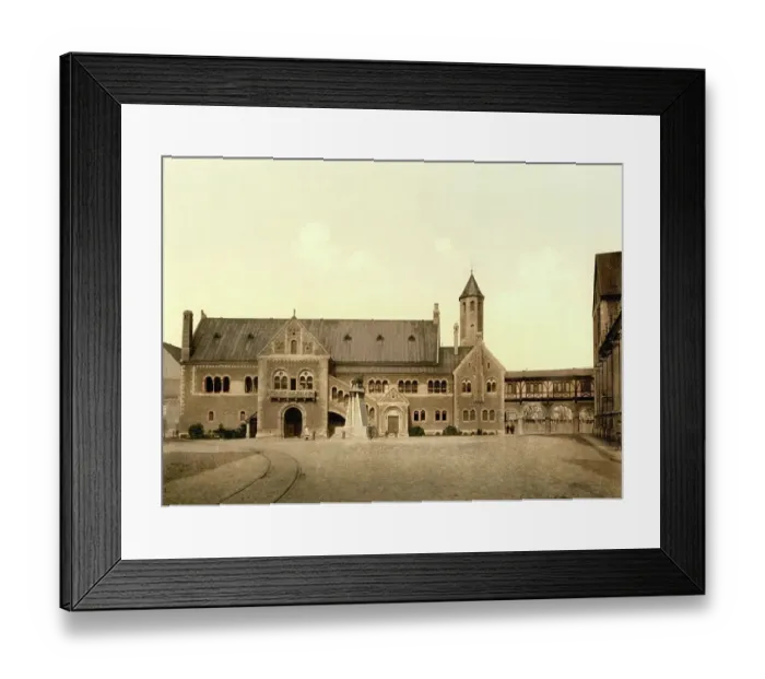Framed Print : Dankwarderrode, Imperial Palace, Castle in Goslar, Lower Saxony, Germany, Historic, digitally restored reproduction of a photochrome print from the 1890s Framed Print : Dankwarderrode, Imperial Palace, Castle in Goslar, Lower Saxony, Germany, Historic, digitally restored reproduction of a photochrome print from the 1890s