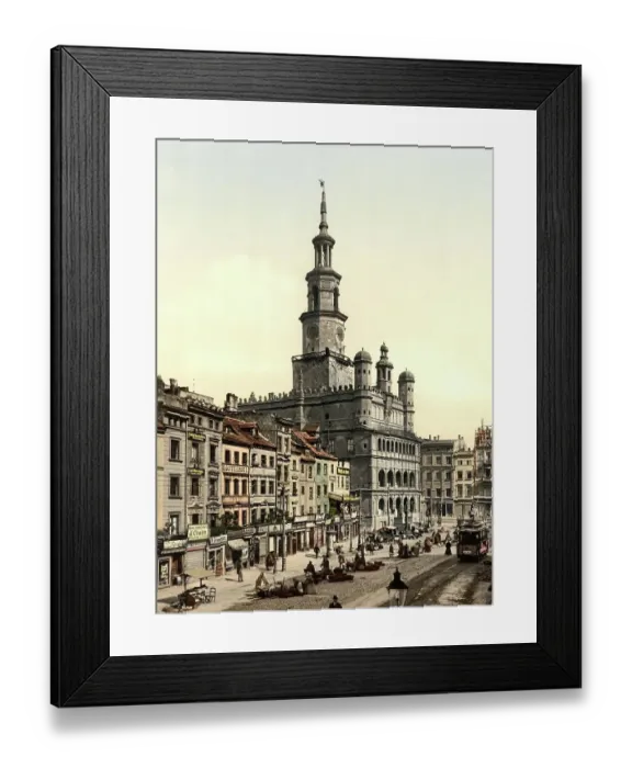 Framed Print : Old Town of Poznan, formerly Germany, now Poznan in Poland, Germany, Historic, digitally restored reproduction of a photochrome print from the 1890s Framed Print : Old Town of Poznan, formerly Germany, now Poznan in Poland, Germany, Historic, digitally restored reproduction of a photochrome print from the 1890s