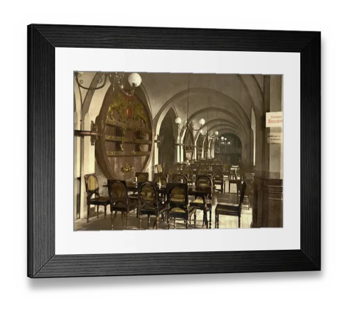 Framed Print : The Ratskeller in Bremen, Germany, Historic, digitally restored reproduction of a photochrome print from the 1890s Framed Print : The Ratskeller in Bremen, Germany, Historic, digitally restored reproduction of a photochrome print from the 1890s