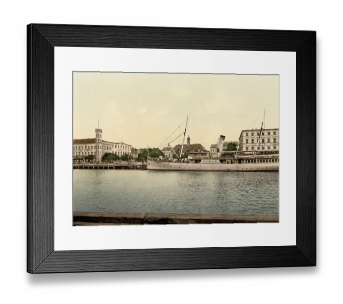 Framed Print : Courthouse and hotels on the Baltic Sea in Swinemuende, formerly Pomerania, Germany, today Swinoujscie in Poland, Historic, digitally restored reproduction of a photochrome print from the 1890s Framed Print : Courthouse and hotels on the Baltic Sea in Swinemuende, formerly Pomerania, Germany, today Swinoujscie in Poland, Historic, digitally restored reproduction of a photochrome print from the 1890s