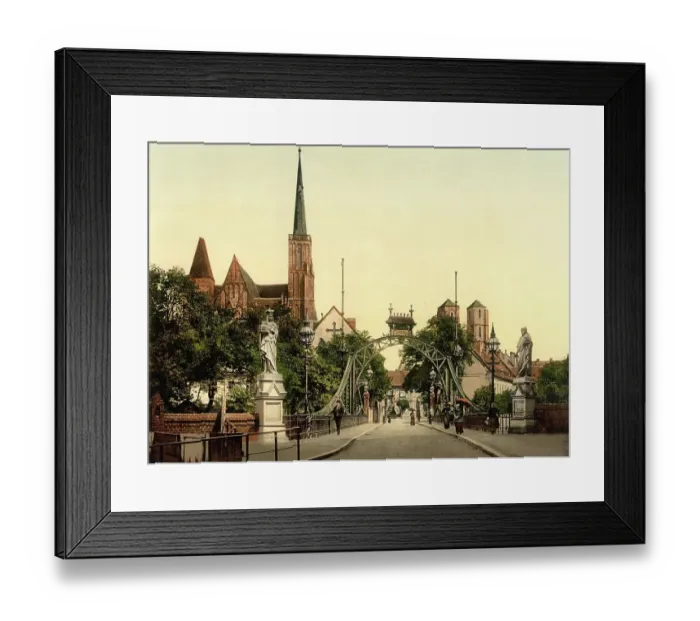 Framed Print : Church of Brelau, Silesia, formerly Germany, now Wroclaw in Poland, Germany, Historic, digitally restored reproduction of a photochrome print from the 1890s Framed Print : Church of Brelau, Silesia, formerly Germany, now Wroclaw in Poland, Germany, Historic, digitally restored reproduction of a photochrome print from the 1890s