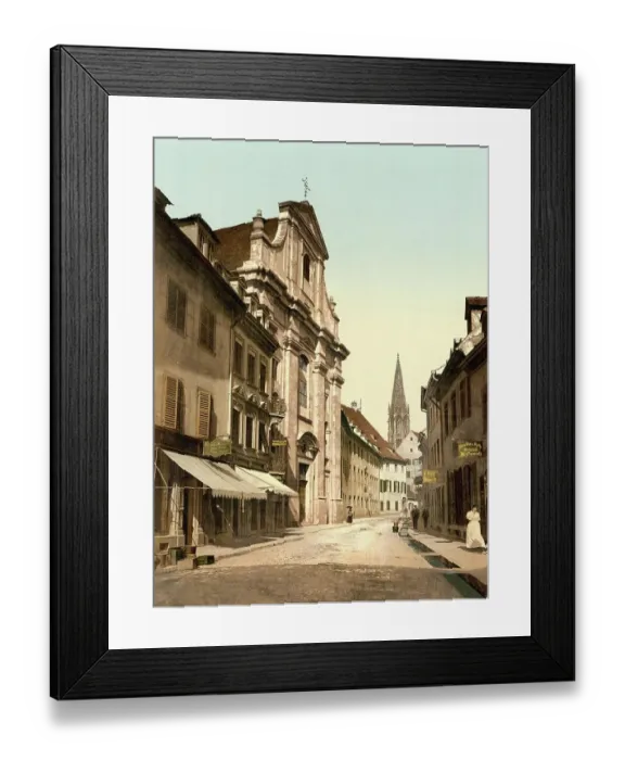Framed Print : University of Freiburg, Baden-Wuerttemberg, Germany, Historical, Photochrome print from the 1890s Framed Print : University of Freiburg, Baden-Wuerttemberg, Germany, Historical, Photochrome print from the 1890s