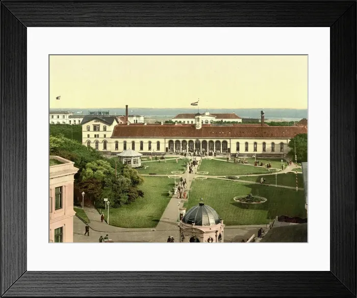 Framed Print : The Conversation House, Conversation House in Helgoland, Schleswig-Holstein, Germany, Historic, digitally restored reproduction of a photochrome print from the 1890s