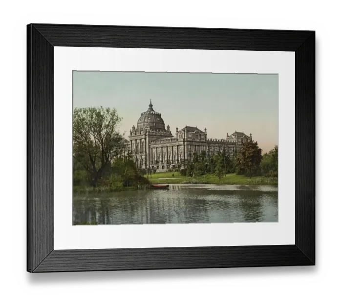 Framed Print : The Provincial Museum in Hanover, Germany, Historical, Photochrome print from the 1890s