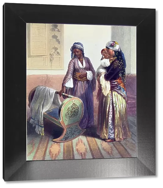 Habesh or Abyssinian Slave, Characters, Costumes and Ways of Life, in the Valley of the Nile, 1790, Egypt, Historic, digitally restored reproduction from a 19th century original