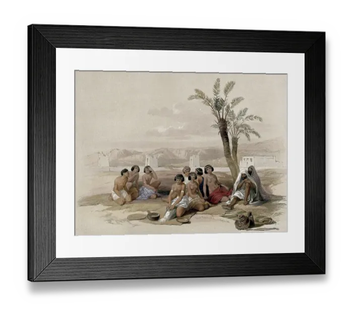 Framed Print : Male and female Ethiopian slaves resting, Korti, Sudan, 1696, Historical, digitally restored reproduction from a 19th century original Framed Print : Male and female Ethiopian slaves resting, Korti, Sudan, 1696, Historical, digitally restored reproduction from a 19th century original