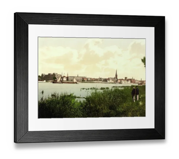 Framed Print : Duesseldorf and the Rhine, Baden-Wuerttemberg, Germany, Historic, digitally restored reproduction of a photochromic print from the 1890s Framed Print : Duesseldorf and the Rhine, Baden-Wuerttemberg, Germany, Historic, digitally restored reproduction of a photochromic print from the 1890s