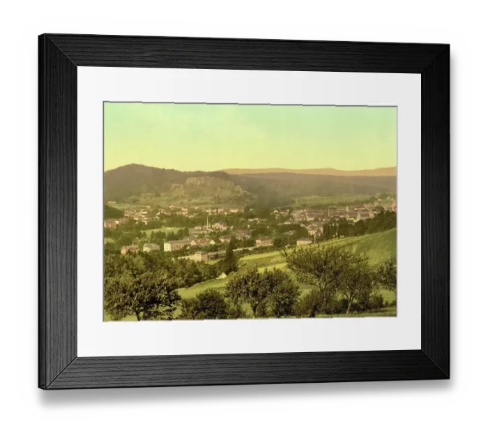 Framed Print : Bad Kissingen in Bavaria, Germany, Historic, digitally restored reproduction of a photochromic print from the 1890s Framed Print : Bad Kissingen in Bavaria, Germany, Historic, digitally restored reproduction of a photochromic print from the 1890s