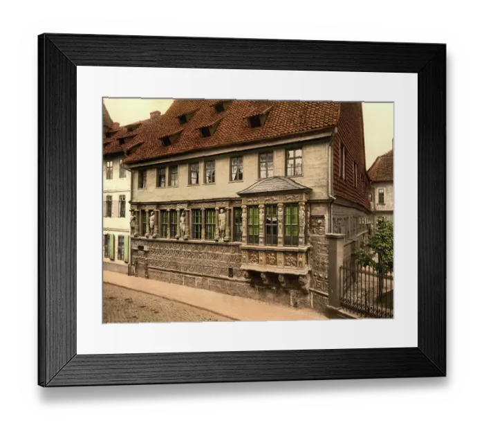 Framed Print : The Kaiserhaus in Hildesheim, Lower Saxony, Germany, Historic, digitally restored reproduction of a photochromic print from the 1890s Framed Print : The Kaiserhaus in Hildesheim, Lower Saxony, Germany, Historic, digitally restored reproduction of a photochromic print from the 1890s