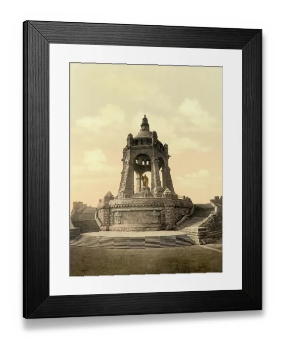 Framed Print : Kaiser Wilhelm Monument at Porta Westfalica, North Rhine-Westphalia, Germany, Historical, digitally restored reproduction of a photochrome print from the 1890s Framed Print : Kaiser Wilhelm Monument at Porta Westfalica, North Rhine-Westphalia, Germany, Historical, digitally restored reproduction of a photochrome print from the 1890s