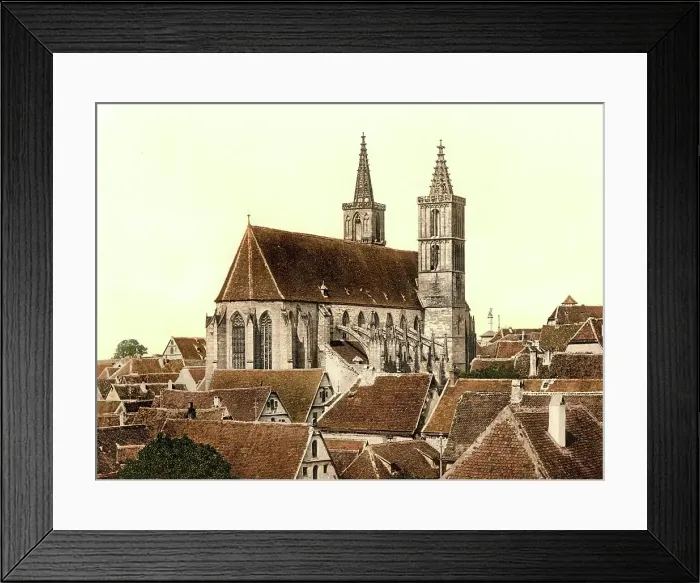 Framed Print : Church of St. Jacob in Rothenburg ob der Tauber, Bavaria, Germany Framed Print : Church of St. Jacob in Rothenburg ob der Tauber, Bavaria, Germany