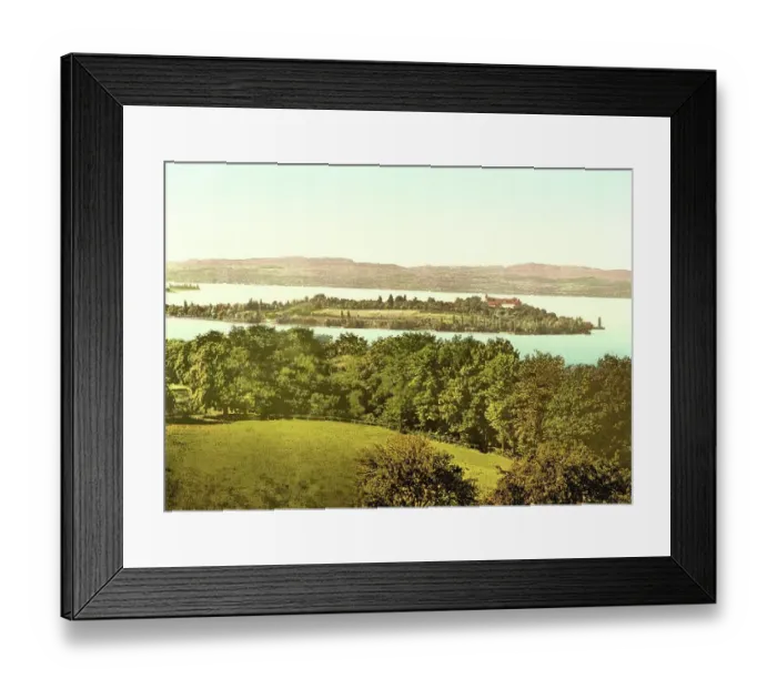 Framed Print : Mainau Island in Lake Constance, Baden-Wuerttemberg, Germany, Historic, digitally restored reproduction of a photochromic print from the 1890s Framed Print : Mainau Island in Lake Constance, Baden-Wuerttemberg, Germany, Historic, digitally restored reproduction of a photochromic print from the 1890s