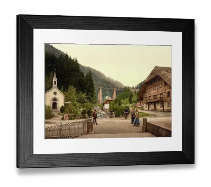 Framed Print : Entrance to the cave in the Hoellental in the Black Forest, Baden-Wuerttemberg, Germany, Historic, digitally restored reproduction of a photochrome print from the 1890s Framed Print : Entrance to the cave in the Hoellental in the Black Forest, Baden-Wuerttemberg, Germany, Historic, digitally restored reproduction of a photochrome print from the 1890s