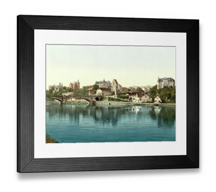 Framed Print : Saalfeld, Thuringia, Germany, Historic, digitally restored reproduction of a photochrome print from the 1890s Framed Print : Saalfeld, Thuringia, Germany, Historic, digitally restored reproduction of a photochrome print from the 1890s