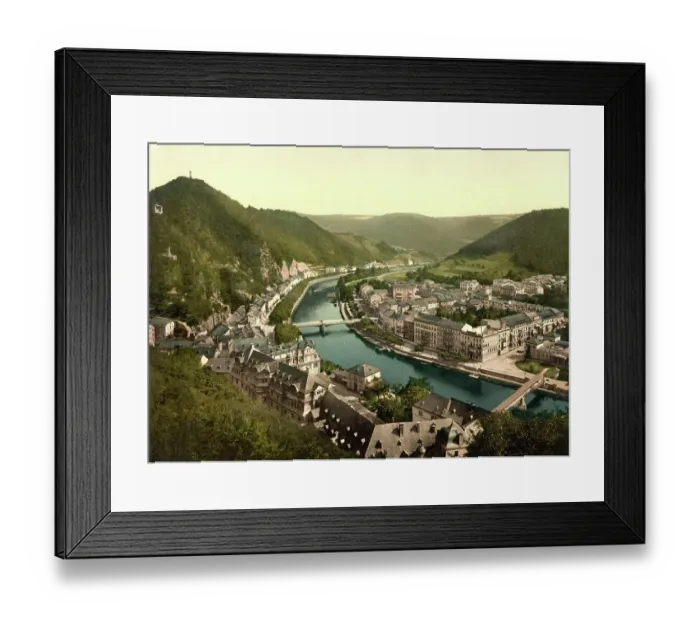 Framed Print : Bad Ems, Hesse, Germany, Historic, digitally restored reproduction of a photochrome print from the 1890s Framed Print : Bad Ems, Hesse, Germany, Historic, digitally restored reproduction of a photochrome print from the 1890s