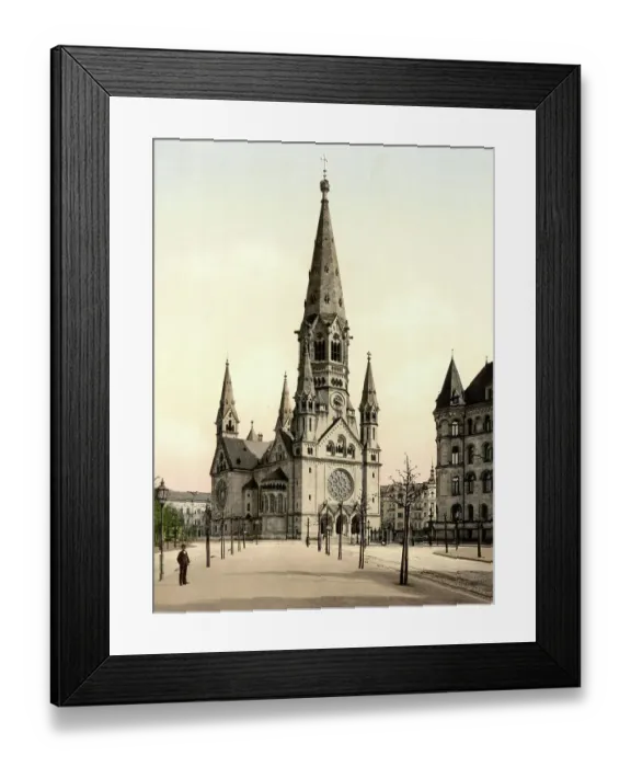 Framed Print : The Kaiser Wilhelm Monument in Berlin, Germany, Historic, digitally restored reproduction of a photochromic print from the 1890s Framed Print : The Kaiser Wilhelm Monument in Berlin, Germany, Historic, digitally restored reproduction of a photochromic print from the 1890s