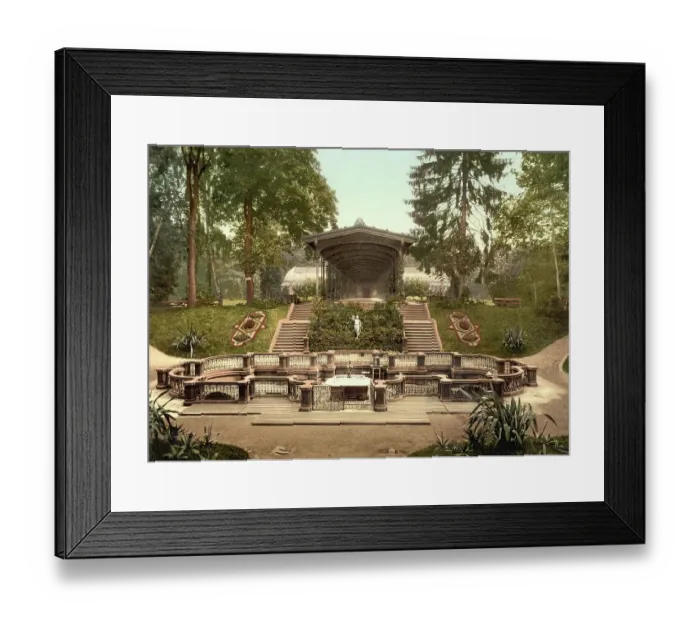 Framed Print : The Elisabeth Fountain in Bad Homburg vor der Hoehe, Hesse, Germany, Historic, digitally restored reproduction of a photochrome print from the 1890s Framed Print : The Elisabeth Fountain in Bad Homburg vor der Hoehe, Hesse, Germany, Historic, digitally restored reproduction of a photochrome print from the 1890s