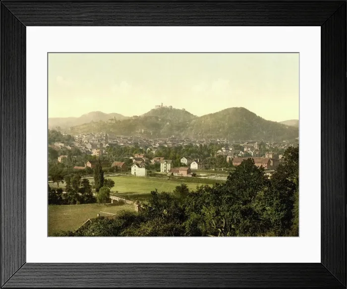 Framed Print : Eisenach in Thuringia, Germany, Historic, digitally restored reproduction of a photochromic print from the 1890s Framed Print : Eisenach in Thuringia, Germany, Historic, digitally restored reproduction of a photochromic print from the 1890s