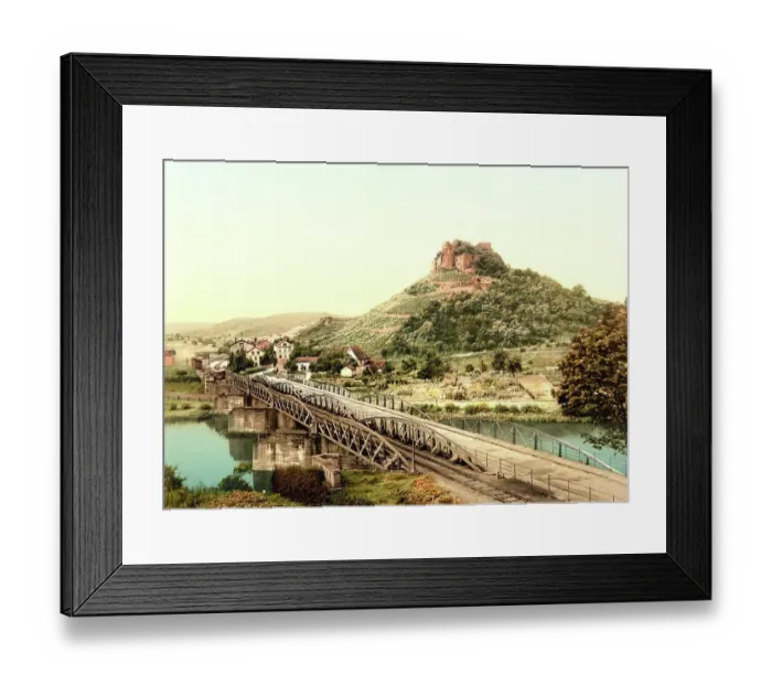 Framed Print : The Ebernburg, Bad Muenster im Nahetal, Rhineland-Palatinate, Germany, Historic, digitally restored reproduction of a photochromic print from the 1890s Framed Print : The Ebernburg, Bad Muenster im Nahetal, Rhineland-Palatinate, Germany, Historic, digitally restored reproduction of a photochromic print from the 1890s