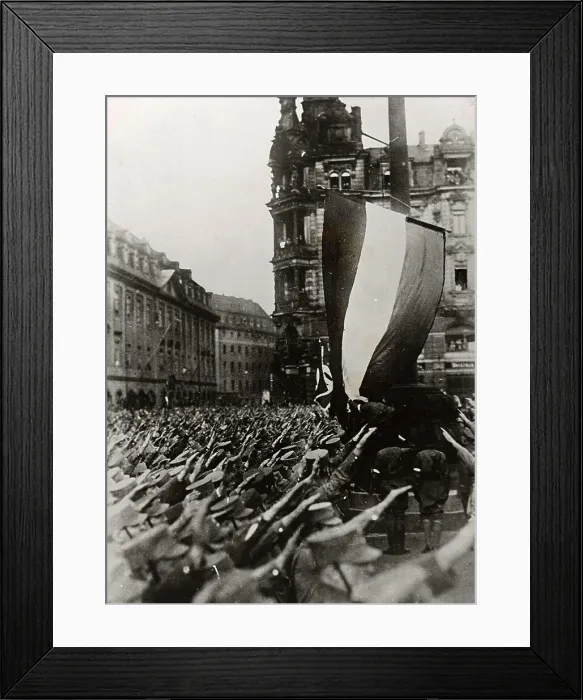 Framed Print : National Socialism, Crowd at a National Socialist Rally in Dresden c. 1933, Saxony, Germany, Historical, digitally restored reproduction from an 18th or 19th century original Framed Print : National Socialism, Crowd at a National Socialist Rally in Dresden c. 1933, Saxony, Germany, Historical, digitally restored reproduction from an 18th or 19th century original