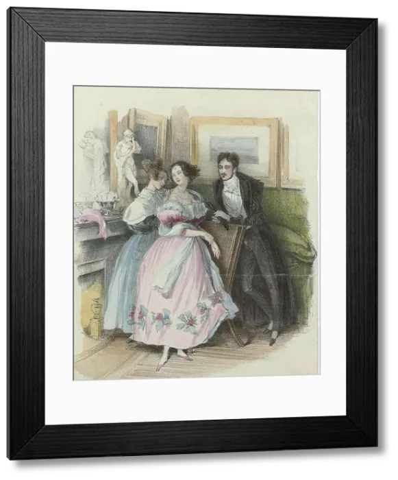 Framed Print : Fashion in Paris circa 1835, France, Historical, digitally restored reproduction from an 18th or 19th century original Framed Print : Fashion in Paris circa 1835, France, Historical, digitally restored reproduction from an 18th or 19th century original