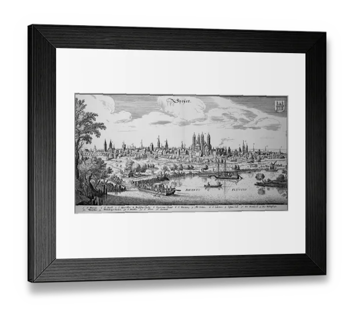 Framed Print : Speyer in the Middle Ages, Rhineland-Palatinate, Germany, Historic, digitally restored reproduction of an 18th century original, exact original date not known Framed Print : Speyer in the Middle Ages, Rhineland-Palatinate, Germany, Historic, digitally restored reproduction of an 18th century original, exact original date not known