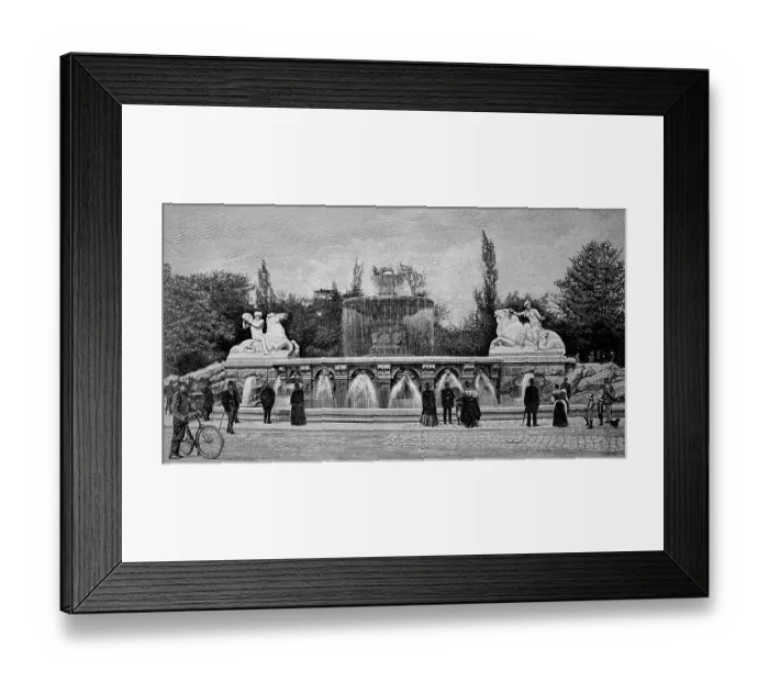 Framed Print : The Wittelsbacher Fountain on Maximiliansplatz in Munich, Bavaria, Germany, after a photo from 1899, Historic, digitally restored reproduction of an 18th century original, exact original date unknown Framed Print : The Wittelsbacher Fountain on Maximiliansplatz in Munich, Bavaria, Germany, after a photo from 1899, Historic, digitally restored reproduction of an 18th century original, exact original date unknown