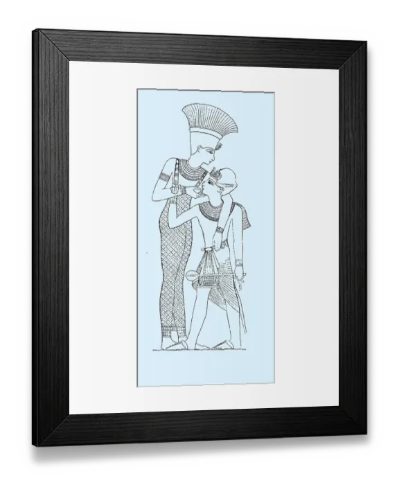 Framed Print : Anukis, Any, Anket, Anqet, also Anuket is a goddess from the Sudan who was also worshipped in Ancient Egypt, here with Pharaoh Ramses II, 19th Dynasty, Egypt, History of Fashion, Historical Framed Print : Anukis, Any, Anket, Anqet, also Anuket is a goddess from the Sudan who was also worshipped in Ancient Egypt, here with Pharaoh Ramses II, 19th Dynasty, Egypt, History of Fashion, Historical