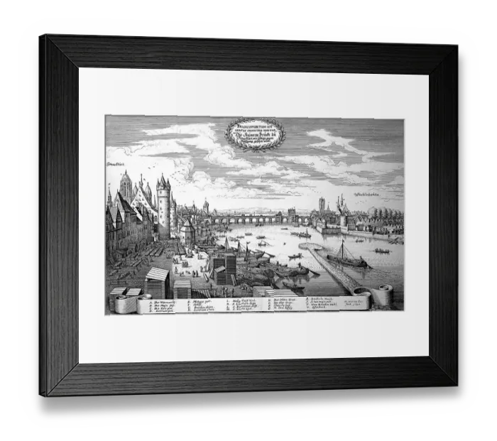 Framed Print : Frankfurt am Main in the Middle Ages, Hesse, Germany, Historical, digitally restored reproduction of an 18th century original, exact original date unknown Framed Print : Frankfurt am Main in the Middle Ages, Hesse, Germany, Historical, digitally restored reproduction of an 18th century original, exact original date unknown