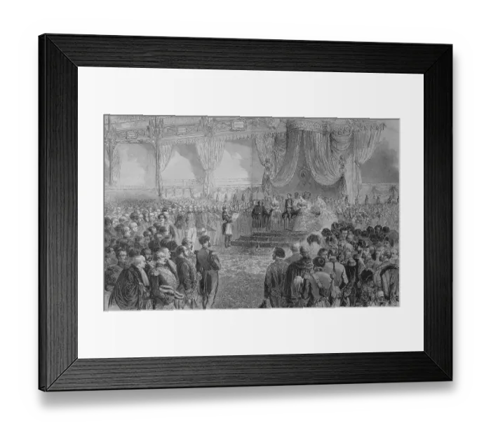 Framed Print : Inauguration ceremony for the opening of the Industrial Exhibition in Paris between 1844 to 1849, France, Historic, digitally restored reproduction of an original 19th century master, exact original date not known Framed Print : Inauguration ceremony for the opening of the Industrial Exhibition in Paris between 1844 to 1849, France, Historic, digitally restored reproduction of an original 19th century master, exact original date not known