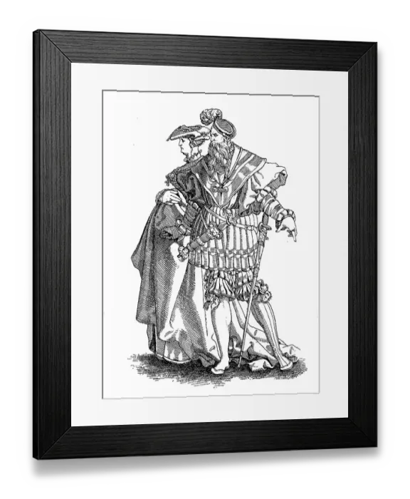 Framed Print : Noble Germanic Couple from 1538, Germany, Historical, digitally restored reproduction of an original from the 19th century Framed Print : Noble Germanic Couple from 1538, Germany, Historical, digitally restored reproduction of an original from the 19th century