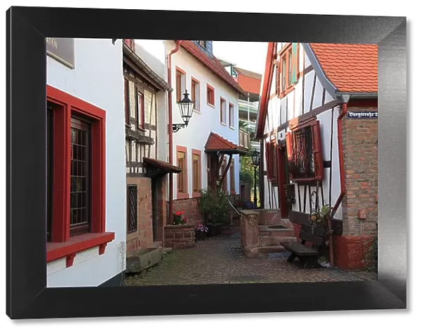 Scene from the old town, Barbarossa town of Gelnhausen, Main-Kinzig district, Hesse, Germany