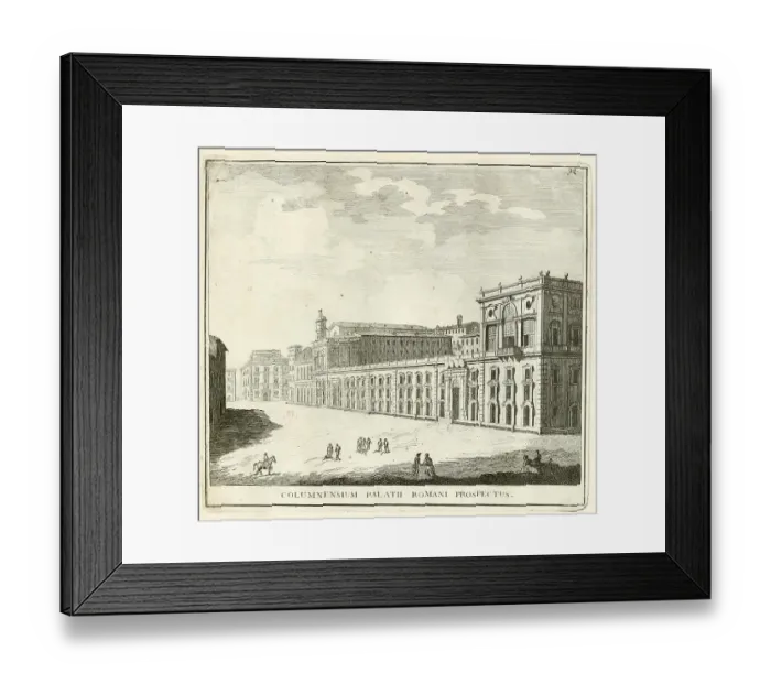 Framed Print : Palazzo Colonna is a noble palace in Piazza SS. Apostoli in Rome. It has been owned by the Colonna family for 23 generations, historical Rome, Italy, digital reproduction of an original 17th century painting, original date unknown Framed Print : Palazzo Colonna is a noble palace in Piazza SS. Apostoli in Rome. It has been owned by the Colonna family for 23 generations, historical Rome, Italy, digital reproduction of an original 17th century painting, original date unknown