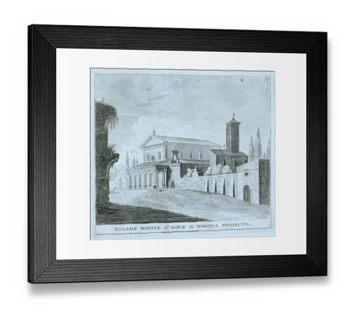 Framed Print : Church of S. Maria in Dominica, or the Navicella, historic Rome, Italy, digital reproduction of an original 17th century painting, original date unknown Framed Print : Church of S. Maria in Dominica, or the Navicella, historic Rome, Italy, digital reproduction of an original 17th century painting, original date unknown