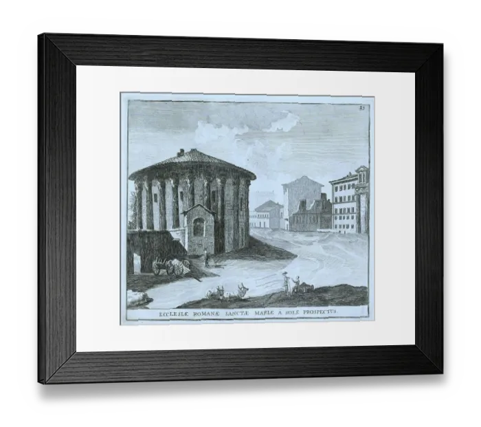 Framed Print : The Church of Santa Maria del Sole was a church in Rome, in the Ripa district, in Piazza Bocca della Verita, built in the Temple of Hercules the Victor. With the restoration of the old monument, the church was deconsecrated, historical Rome, Italy Framed Print : The Church of Santa Maria del Sole was a church in Rome, in the Ripa district, in Piazza Bocca della Verita, built in the Temple of Hercules the Victor. With the restoration of the old monument, the church was deconsecrated, historical Rome, Italy