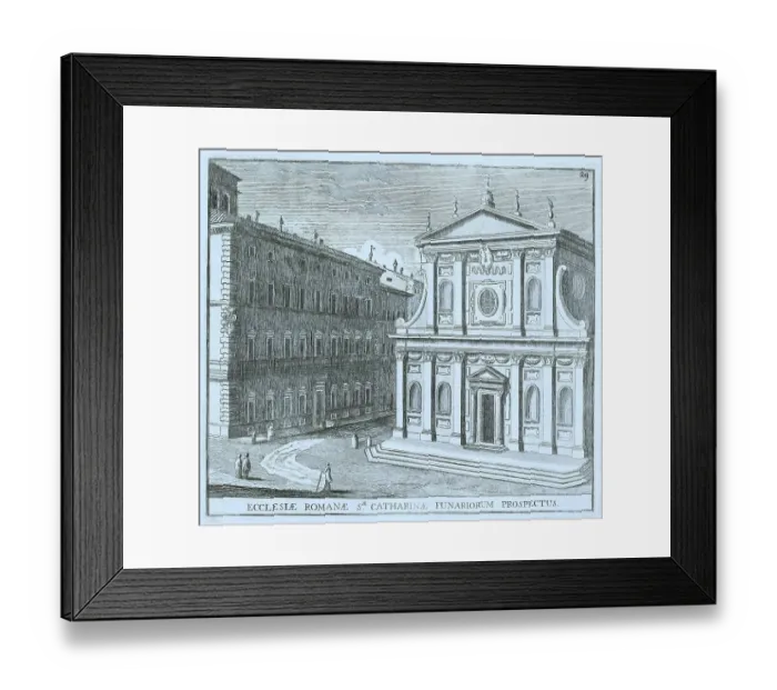 Framed Print : Santa Caterina dei Funari is a church in Rome. It was built in its present form in the 16th century, historical Rome, Italy, digital reproduction of an original 17th century painting, original date unknown Framed Print : Santa Caterina dei Funari is a church in Rome. It was built in its present form in the 16th century, historical Rome, Italy, digital reproduction of an original 17th century painting, original date unknown
