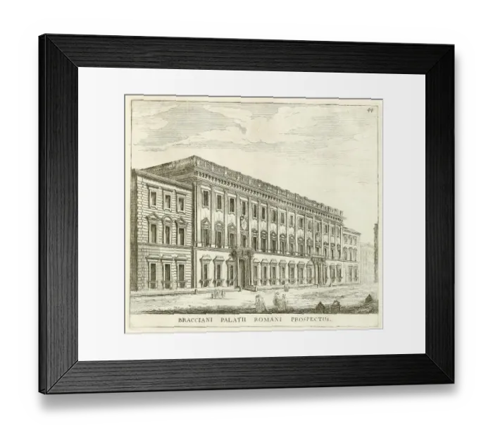 Framed Print : Palace of the Duke of Bracciano, in the piazza de SS. Apostoli, historical Rome, Italy, digital reproduction of an original 17th century painting, original date not known Framed Print : Palace of the Duke of Bracciano, in the piazza de SS. Apostoli, historical Rome, Italy, digital reproduction of an original 17th century painting, original date not known