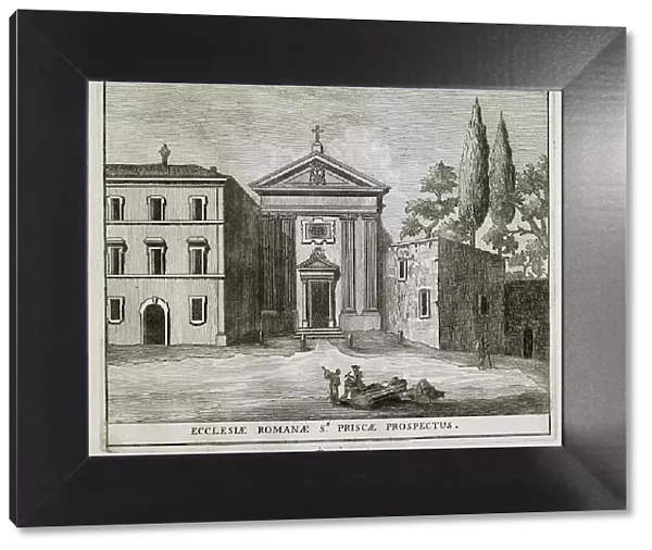 Santa Prisca is a church in Rome. It is one of the oldest titular churches in the city as well as an oratory of the Augustinian Hermits and a station church, historic Rome, Italy, digital reproduction of a 17th century original