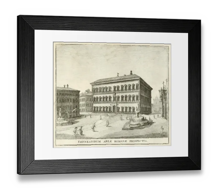Framed Print : View of Piazza Farnese, historical Rome, Italy, digital reproduction of an original 17th century painting, original date unknown Framed Print : View of Piazza Farnese, historical Rome, Italy, digital reproduction of an original 17th century painting, original date unknown