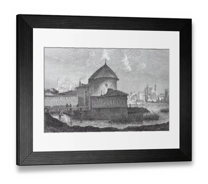 Framed Print : View of the fortress of Verdun around 1870, France, Franco-Prussian War 1870-1871, Historic, digitally restored reproduction of an original 19th century painting, exact original date unknown