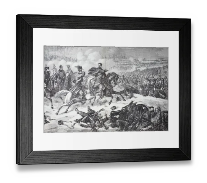 Framed Print : Field Marshal Prince Frederick Charles and his staff at the Battle of Orleans, France, on the evening of 4 December, in the Franco-Prussian War of 1870-1871, Historical, digitally restored reproduction of a 19th century original, exact original date Framed Print : Field Marshal Prince Frederick Charles and his staff at the Battle of Orleans, France, on the evening of 4 December, in the Franco-Prussian War of 1870-1871, Historical, digitally restored reproduction of a 19th century original, exact original date