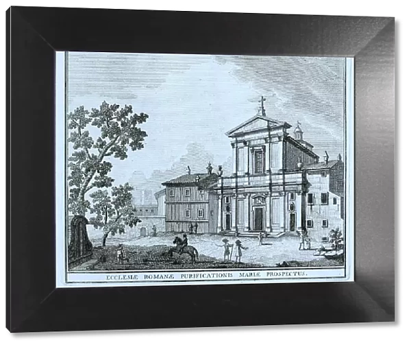 Church of the Purification of Mary, at S. Pietro in Vinculis, historic Rome, Italy, digital reproduction of an original 17th century artwork, original date unknown