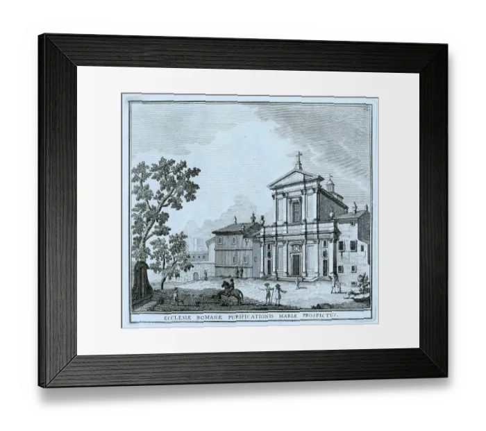 Framed Print : Church of the Purification of Mary, at S. Pietro in Vinculis, historic Rome, Italy, digital reproduction of an original 17th century artwork, original date unknown Framed Print : Church of the Purification of Mary, at S. Pietro in Vinculis, historic Rome, Italy, digital reproduction of an original 17th century artwork, original date unknown