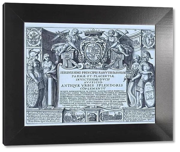 Pricipio del terzo libro de dicato al Duca di Parma, Duchy of Parma, historical Rome, Italy, digital reproduction of an original 17th century master, original date not known
