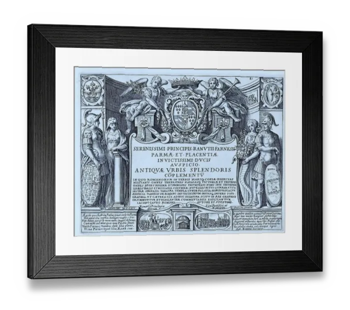 Framed Print : Pricipio del terzo libro de dicato al Duca di Parma, Duchy of Parma, historical Rome, Italy, digital reproduction of an original 17th century master, original date not known Framed Print : Pricipio del terzo libro de dicato al Duca di Parma, Duchy of Parma, historical Rome, Italy, digital reproduction of an original 17th century master, original date not known